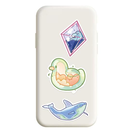 Stylish Laptop Stickers Dessert Fruit Decoration Self-adhesive Hand Account Journal Album Cartoon