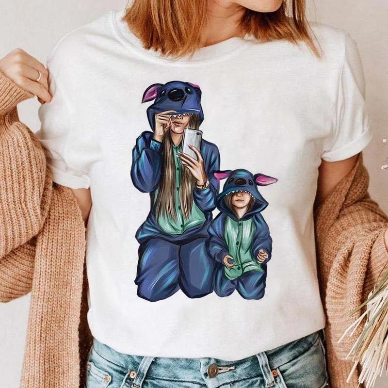

Women Cartoon Mom Mother Boy Girl Print Mother Lady Tshirts Casual Top T Shirt Ladies Womens Graphic FeUnisex Tee TShirt S