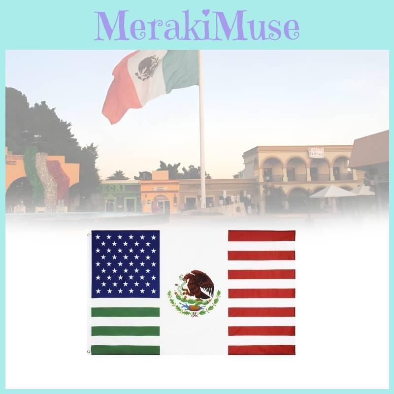Celebrate Unity With 90*150cm Us Mx Friendship Flag Made Of Durable Polyester Fabric