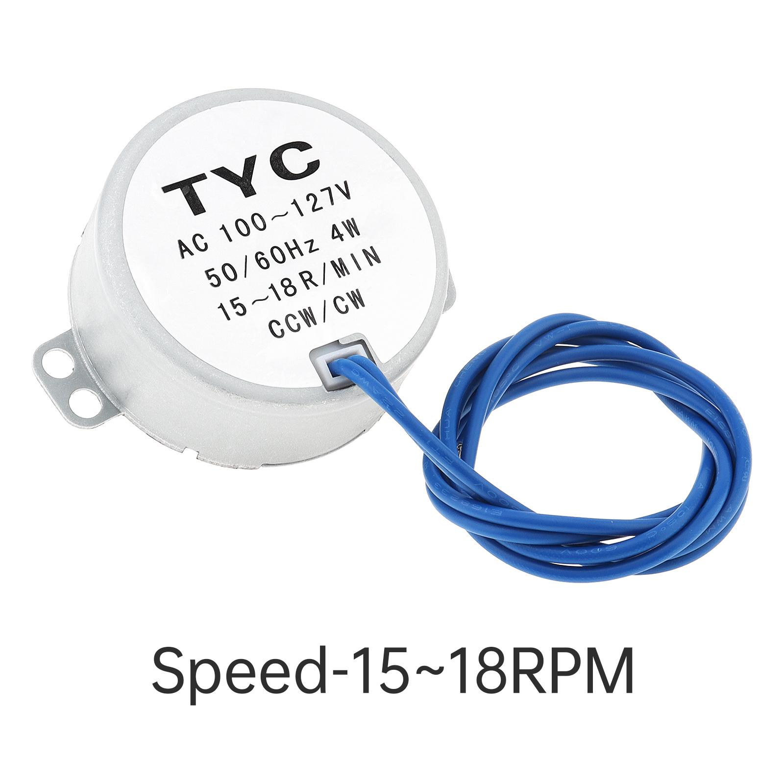 

Синхронний двигун TYC50 / 50TYZ / TYJ50 змінного струму 100-127 В 4 Вт з постійними магнітами, що обертаються за/проти годинникової стрілки, для стійки для дисплеїв / стенду для тряски / підтримки PTZ 15~18RPM