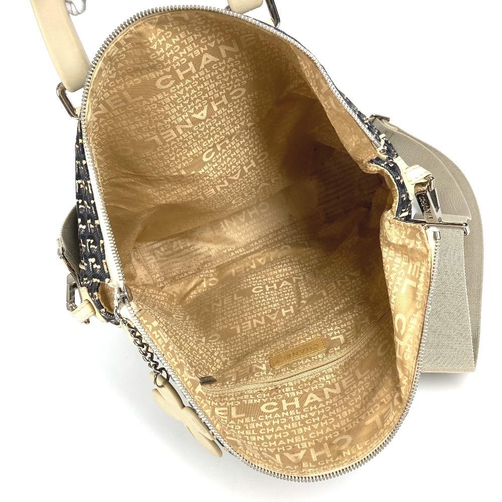 CHANEL Clover logo 2-way bag Handbag Vertical Tote Crossbody Shoulder Bag