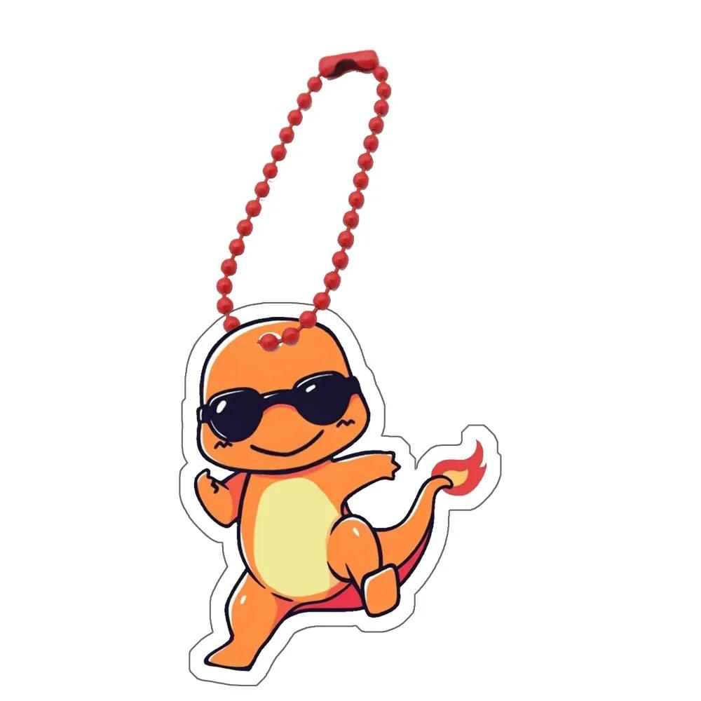 

Anime Pokemon Charmander Psyduck Bulbasaur Gengar Squirtle Jigglypuff Mew Snorlax Pikachu Acrylic Keychain Bag Pendant 5cm Gifts 1pcs