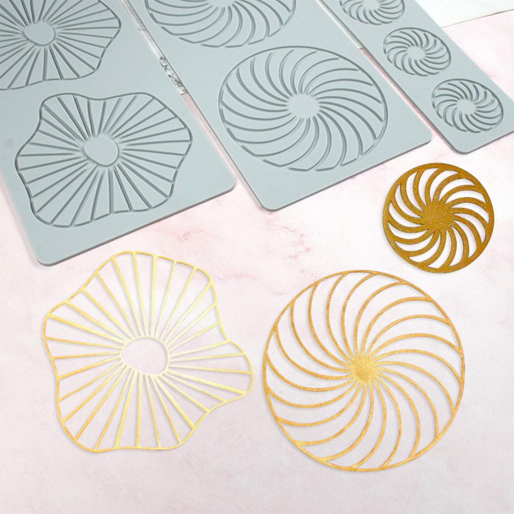 Flower Leaf Mold Fondant Mold Lace Mold Baking Tool Leaf Spirals Flipping Lace Pad Leaf Chocolate Silicone Mold
