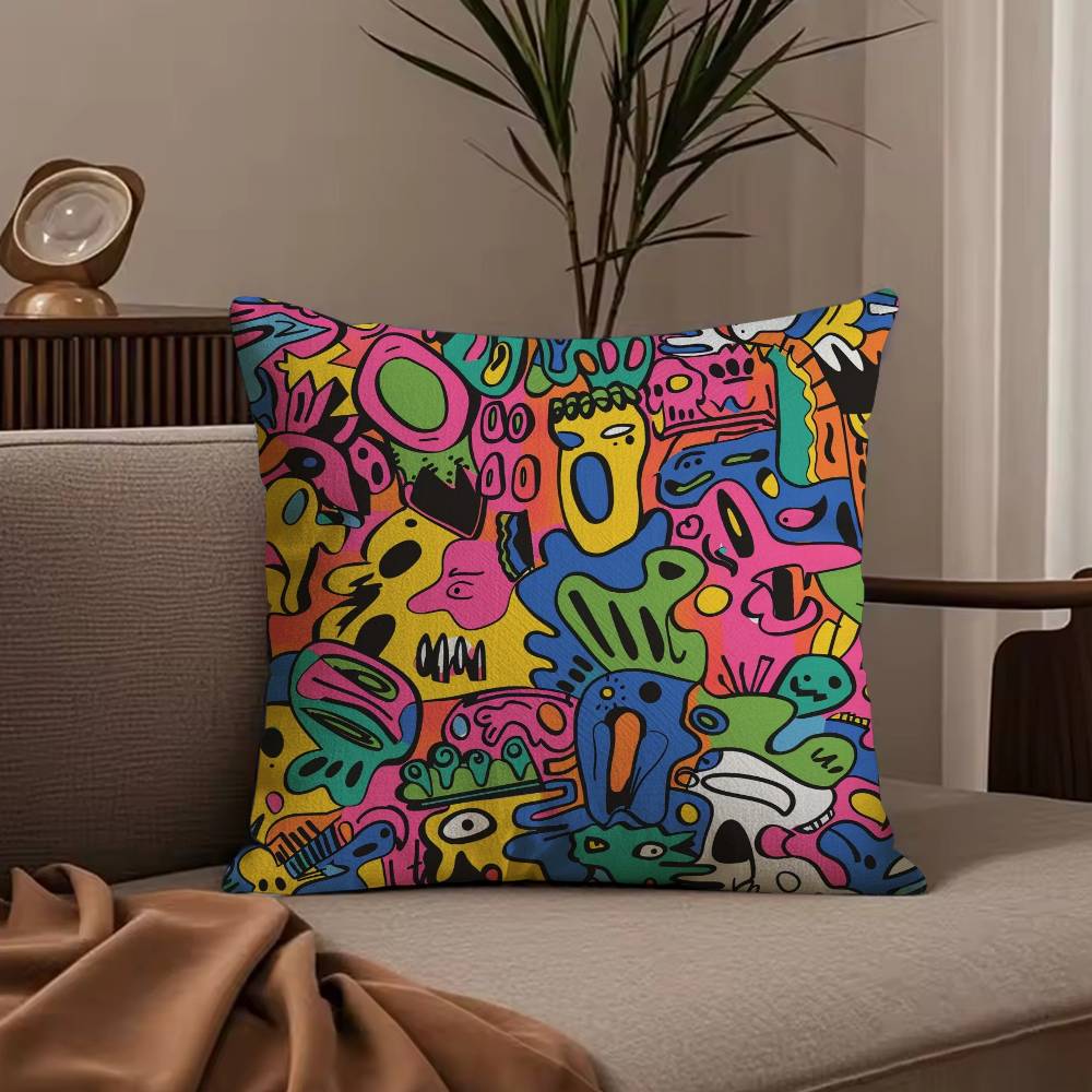 Cute graffiti Pillow Case null