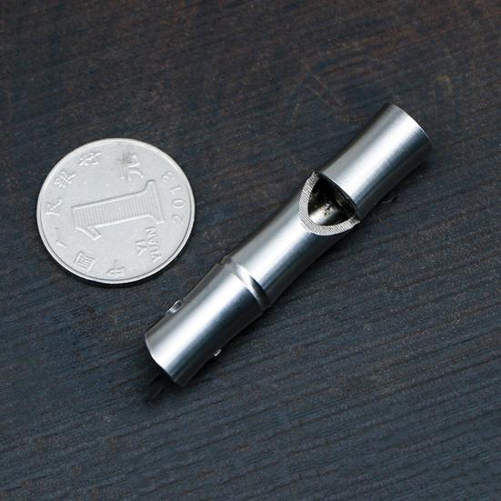 Whistle Crisp Sound Bamboo Knot Design High Hardness Survival Stainless Steel Pocket Tools Emergency Whistle Outdoor Sports