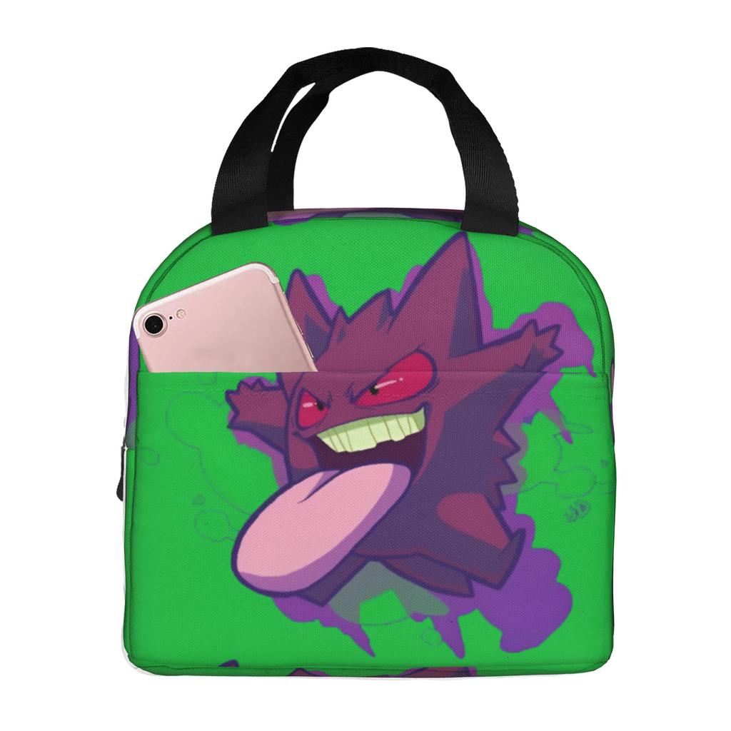 Custom G-Gengars Insulated Lunch Bag for Camping Travel Cartoon Leakproof Cooler Thermal Lunch Box Unisex