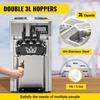VEVOR Ticari Üç Başlı Senkronize Çözme Dondurma Ekipmanı 18 Litre Büyük Kapasiteli Dondurma Yapma Hepsi Bir Arada Makine