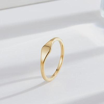 Korean Irregular Titanium Steel Ring - Elegant, Modern Design for Women