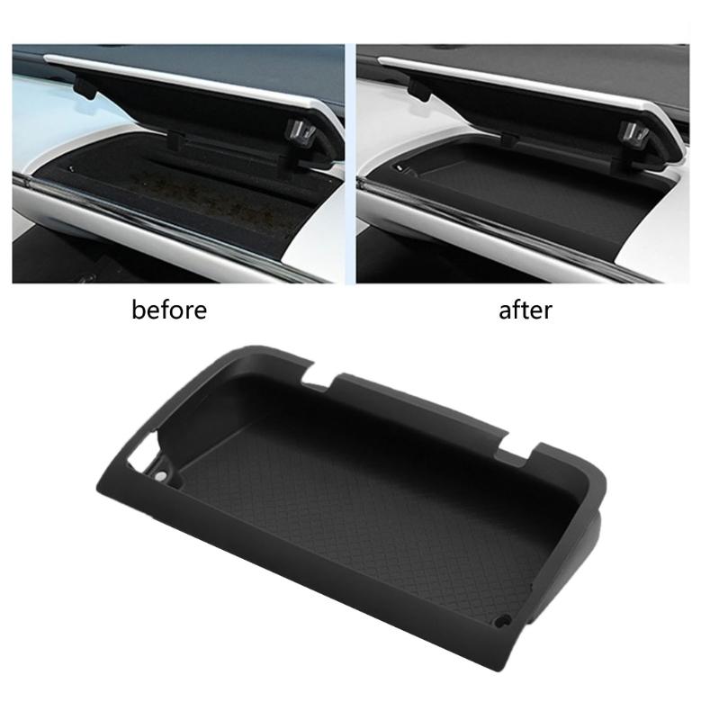 Soft Pad Auto Interior Accessories Silicone Mat Passenger Side Storage Organizer Pad Glove Box Insert Tray for LUXEED