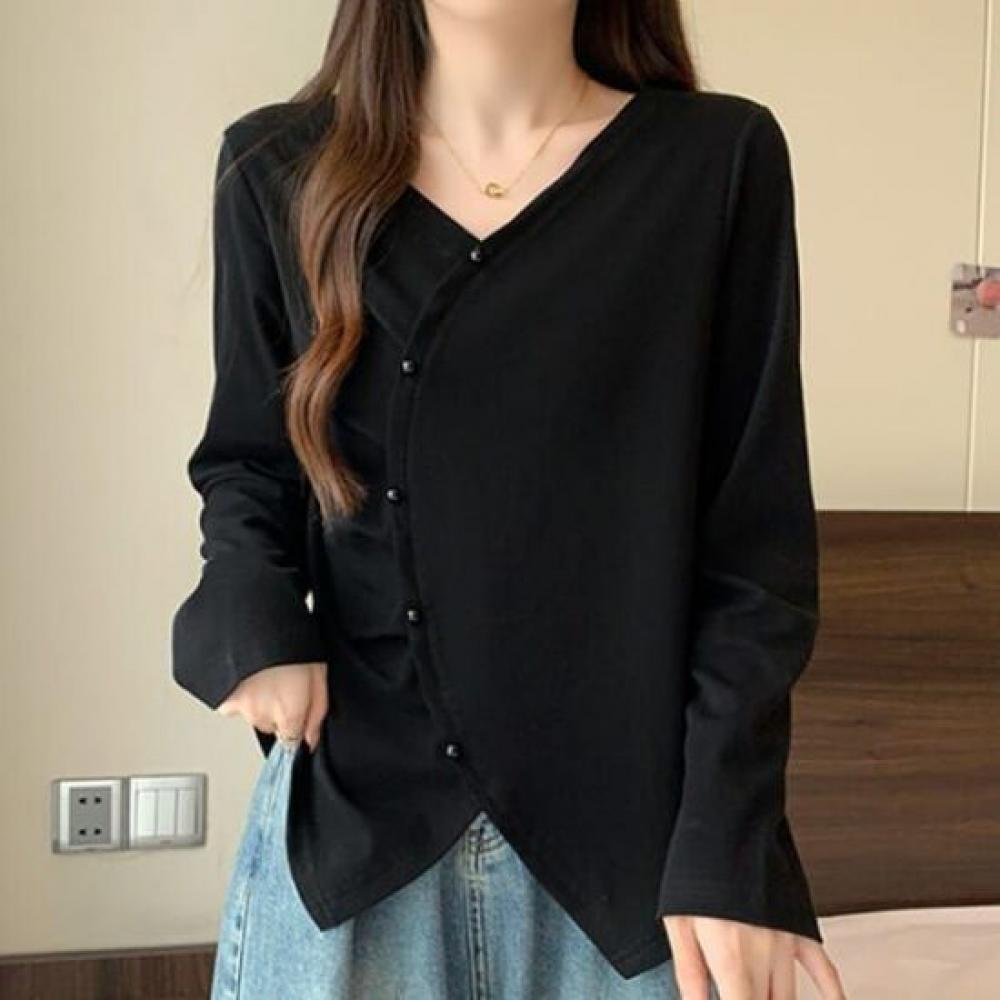 Navava Modern Classic Pearl Long Sleeve Blouse Nb2501