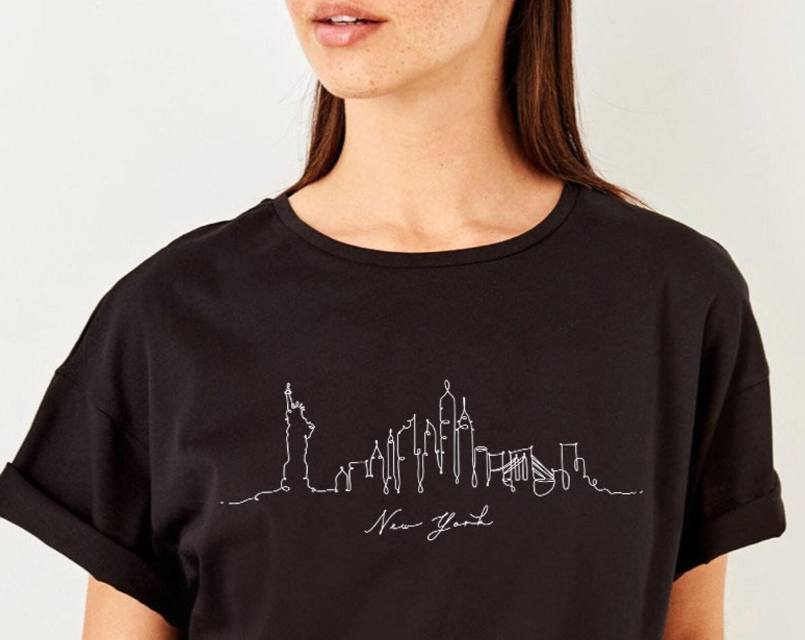 New York Tee, New York Shirt, New York T-Shirt, New York NY Shirt, New York, New York City Skyline, Graphic Tee Travel Gift, Souvenir,UNISEX S