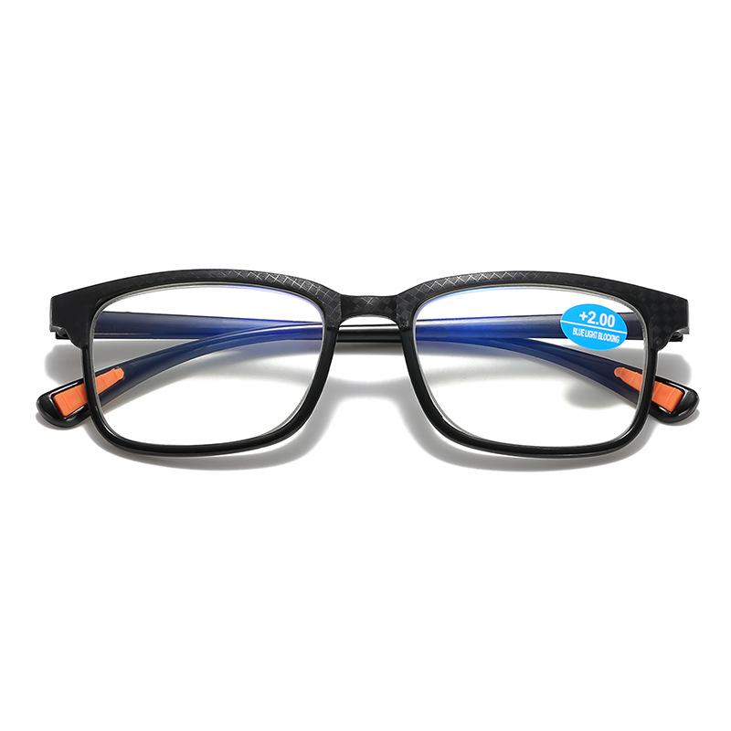 Classic Square Reading Glasses High-Definition Blue Light Blocking Ultra-Light +4.0 for Men Women