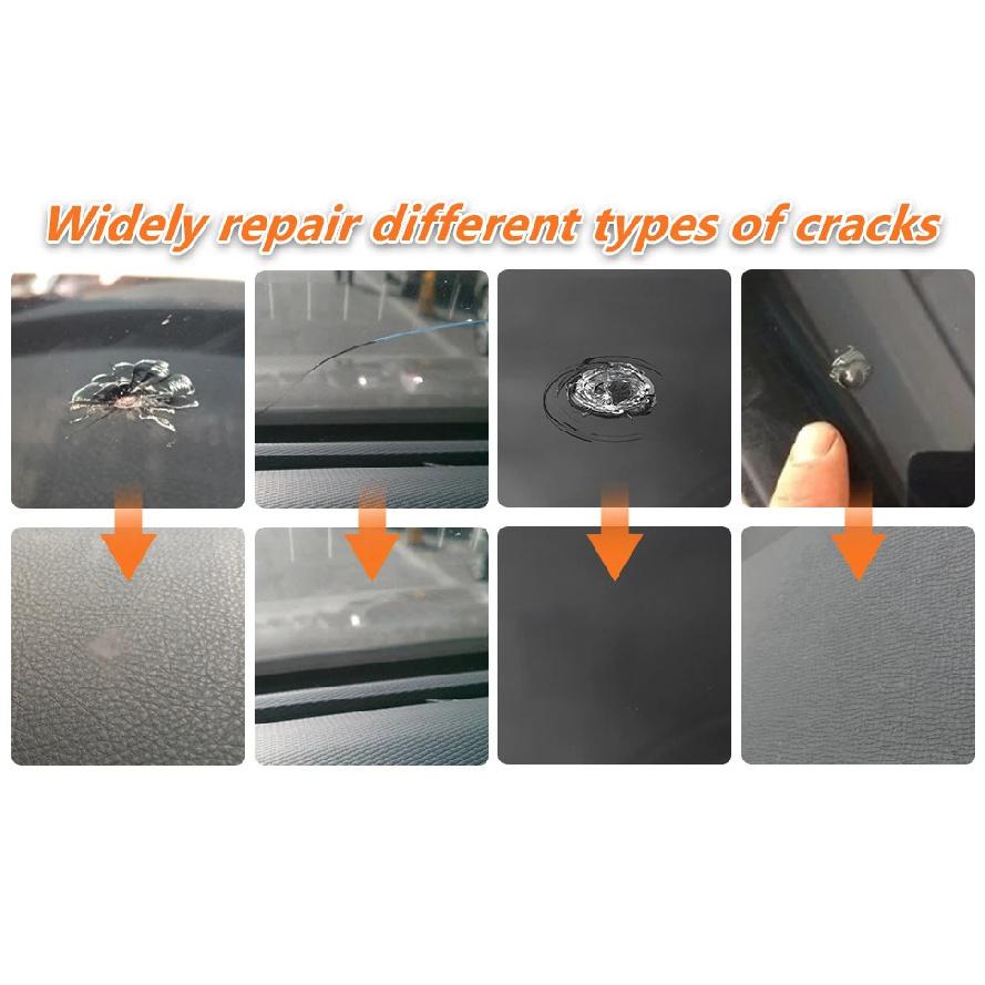 2023 Windshield Repair Kit Automotive Glass Repair Fluid with Syringe Thrusters Glass Chip Repair Tool Liquid for Chips Cracks