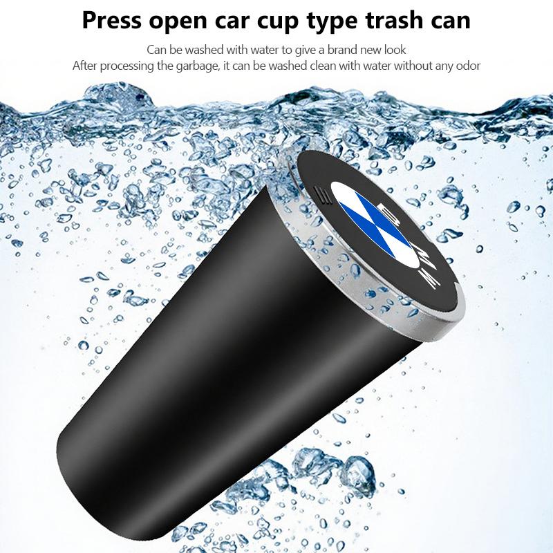Universal Car Garbage Bin Cup Holder Rubbish Storage Trash Can For BMW M Performance E36 E46 E60 E90 E91 E92 E93 F30 F20