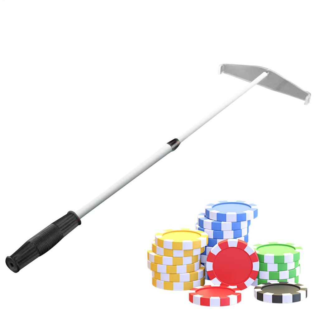 Dice Chips Rake Gaming Desk Accessories Metal Chip Rake Telescopic Roulette Poker Chips Rake For Casino Poker Chips