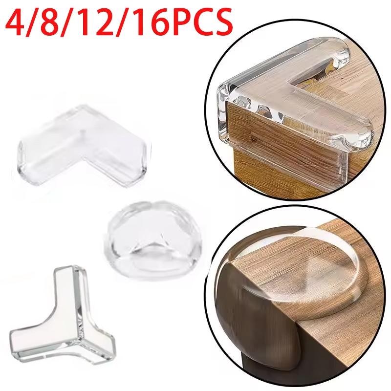 Baby Safety Silicone Table Corner Protector Furniture Edge Protection Cover Transparent Children Anti Collision Edge Guards