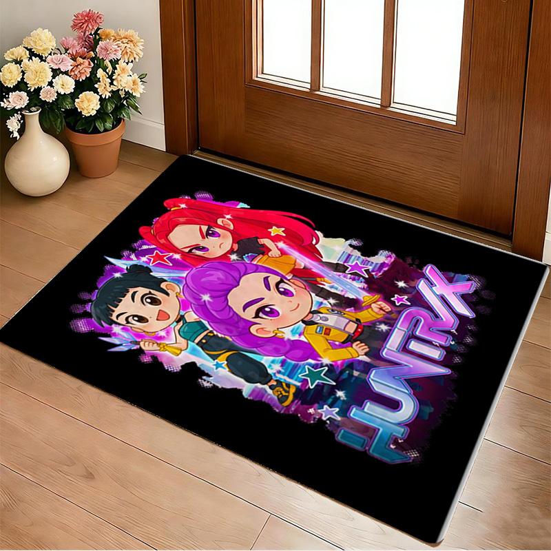 Huntrix Heroes Living Room Non-Slip Area Rug Soft Carpet for Bedroom Game Playroom Sofa Office Home Decor Doormat Christmas Gift C9211286