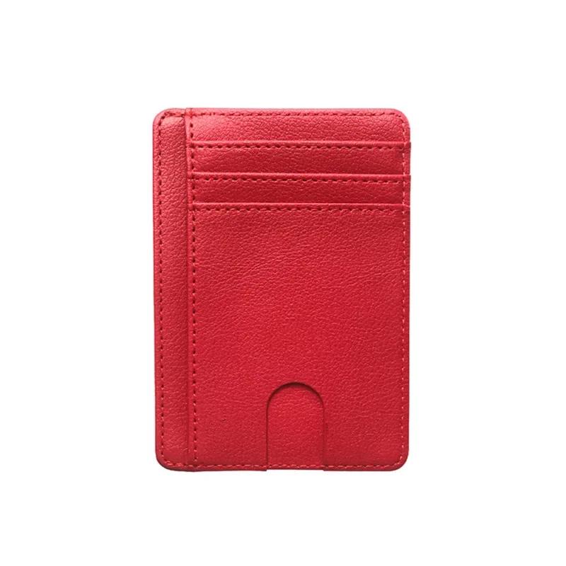 

Тонкий кожаный кошелек с RFID-блокировкой на 8 слотов, держатель для кредитных карт, чехол для денег, противоугонный чехол для мужчин, женщин, мужчин, модные сумки