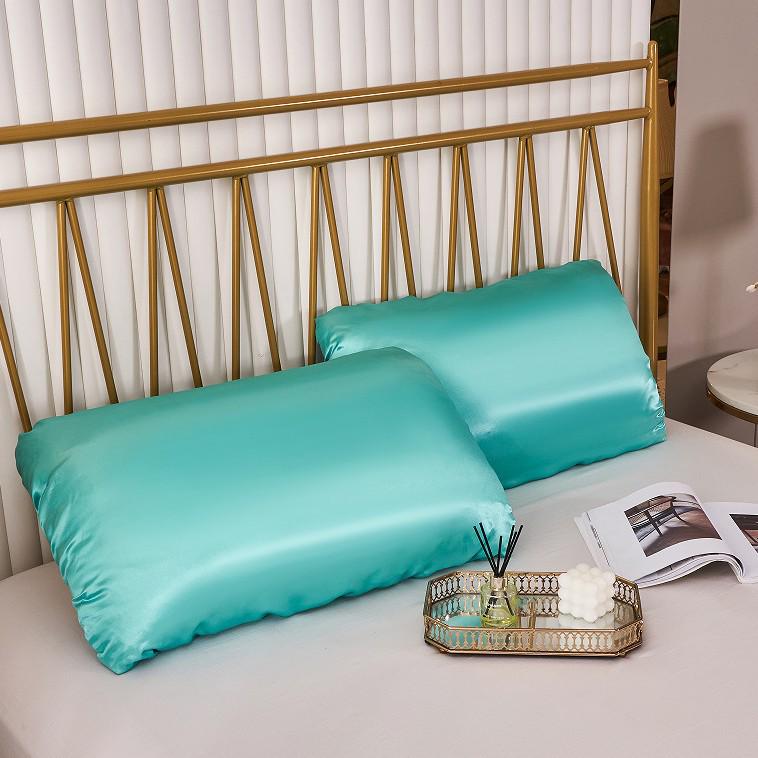 Poszewka na poduszkę satynowa z elastyczną gumką z imitacji jedwabiu - Dostępne opcje wielokolorowe