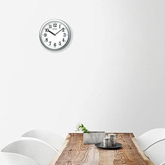 Seiko Clock Wall Radio-Controlled Analog Compact Size Silver Metallic Diameter 28.0x4.6cm BC416S