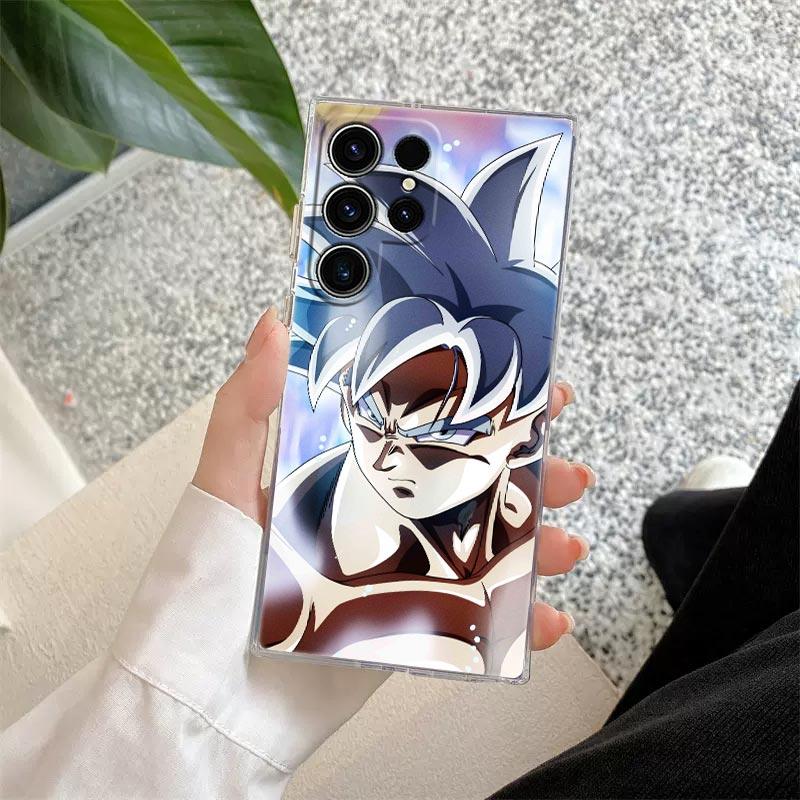 D-Dragon Ball Goku Logo S26 Ultra Case Coque For Samsung Galaxy S25 S26 S24 S23 Ultra S22 S20 Plus S21 FE A57 Clear Phone Cover