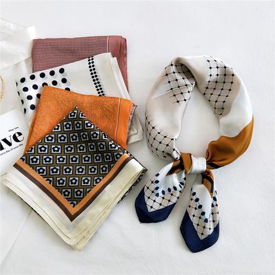 Fashion Decoration Scarf Hairband Tie Hair 70 Small Square Scarf Silk Scarf Women'S Spring And Autumn Versatile Small Scarf Professional Scarf