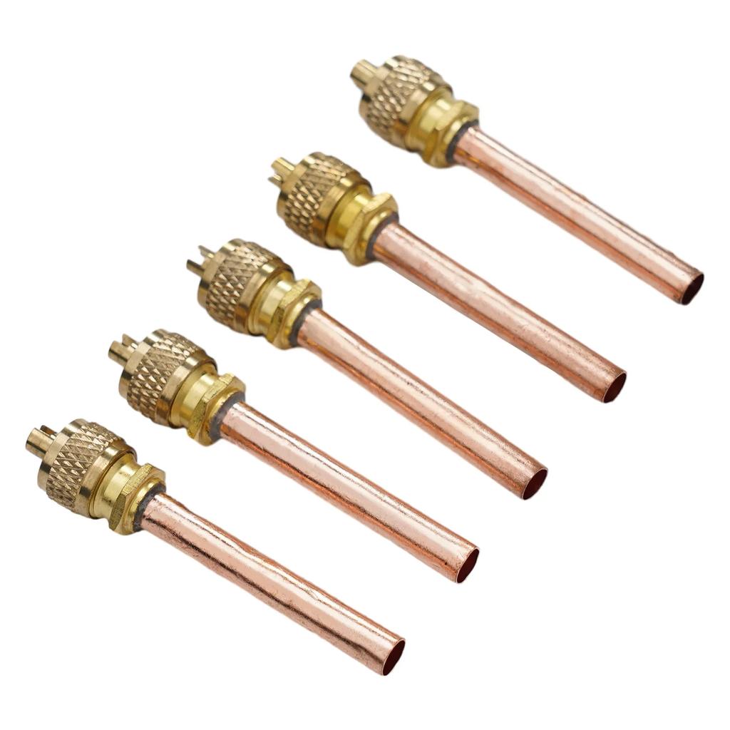 5PCS Air Conditioning Refrigeration Filling Valve Accessories for Leak Detection Pressure Testing and Vacuum Applications
