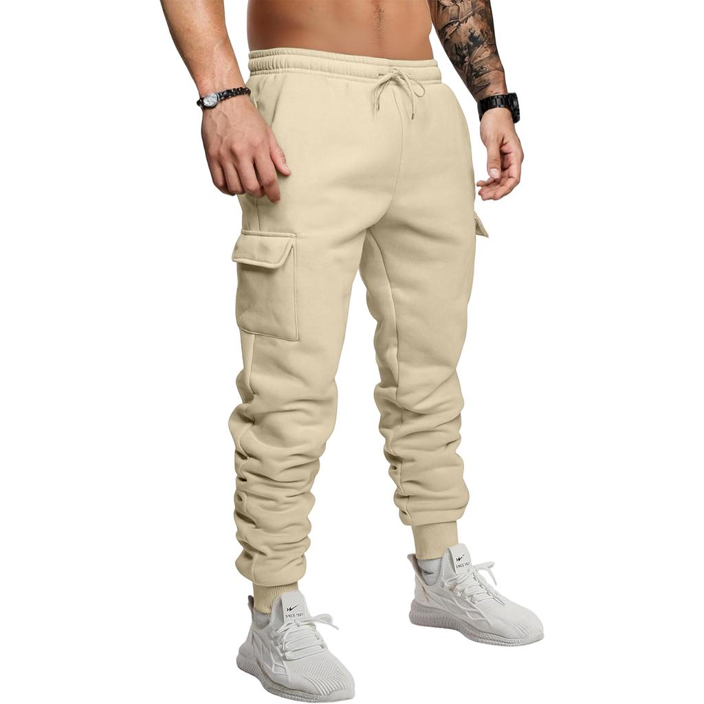 Men'S Sports Pants Running Pants Outdoor Pocket Work Pants Casual Pants