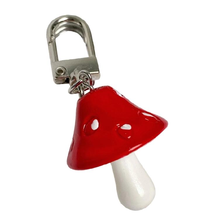 Fun Mushroom Shaped Keychain User Friendly Material Multiple Colors Versatile Decoration For Teens Adults
