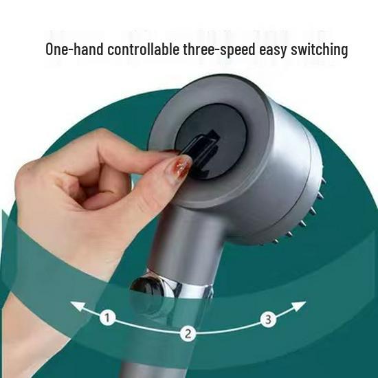 Durable Three-Speed Handheld Shower Head with Filter