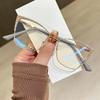 Transparent Cat Eye Glasses Women Trendy Design Anti Blue Light Glasses Computer Eyepiece Optical Spectacle Metal Frame Lentes