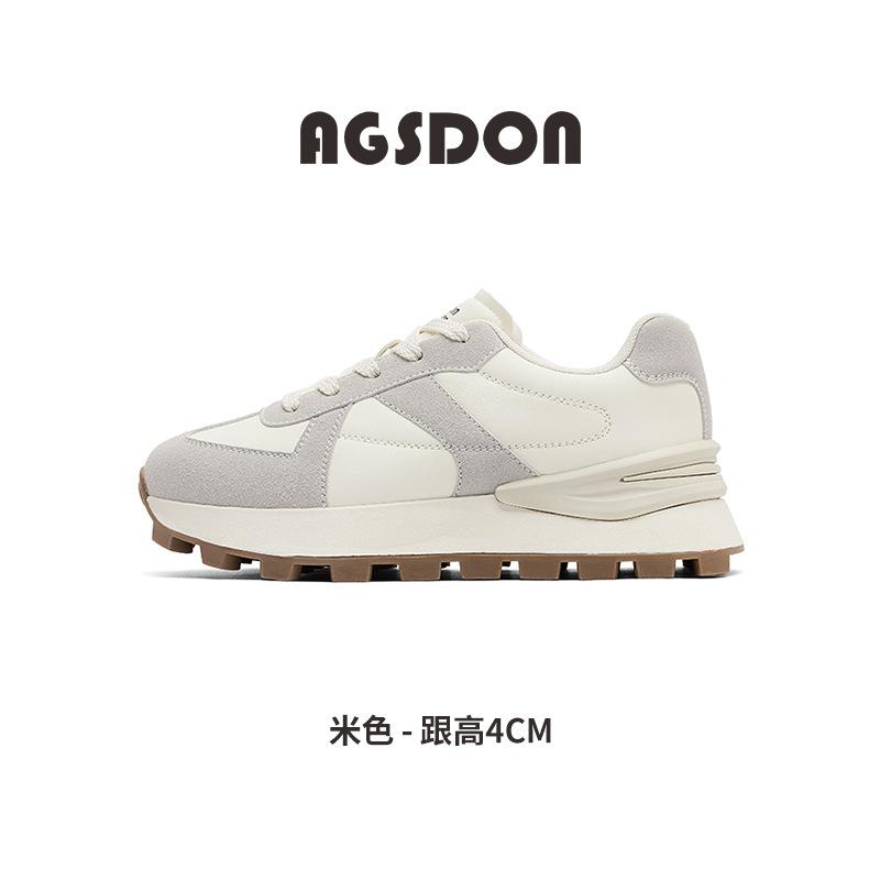 Augustine Forrest Gump Shoes Women's 2025 New Autumn Casual Thick-soled Shoes Small German Training Shoes Sports Little White Shoes Tide