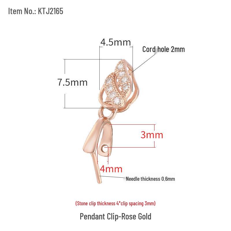 

18K Gold Plated 925 Sterling Silver Jade Pendant Clasp for DIY Handmade Women s Necklace