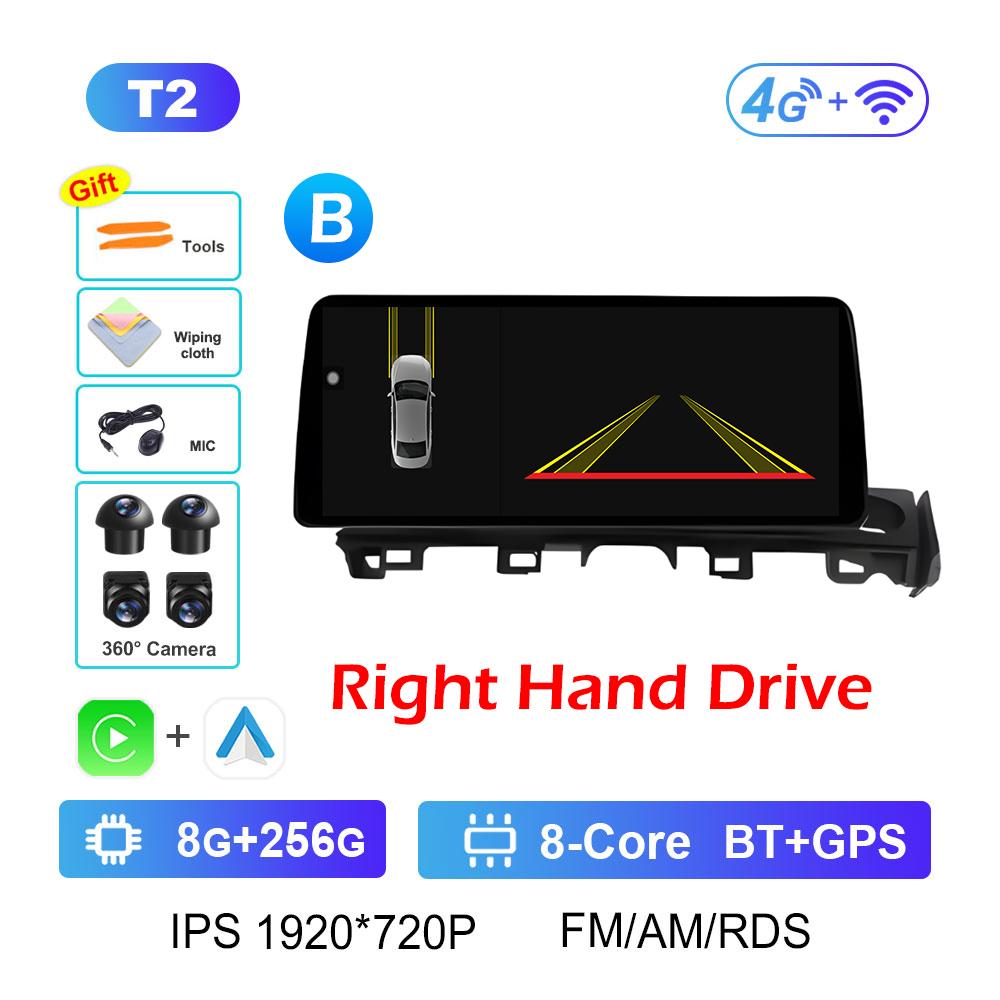 For Mazda ATENZA 2017 2018 - 2019 Wireless Carplay Android Intelligent System Bluetooth 12.3 Inch Touch Screen Accessories WIFI