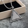 Vintage Stainless Steel Unisex Single Side Triangle Tree of Life Pendant Necklace