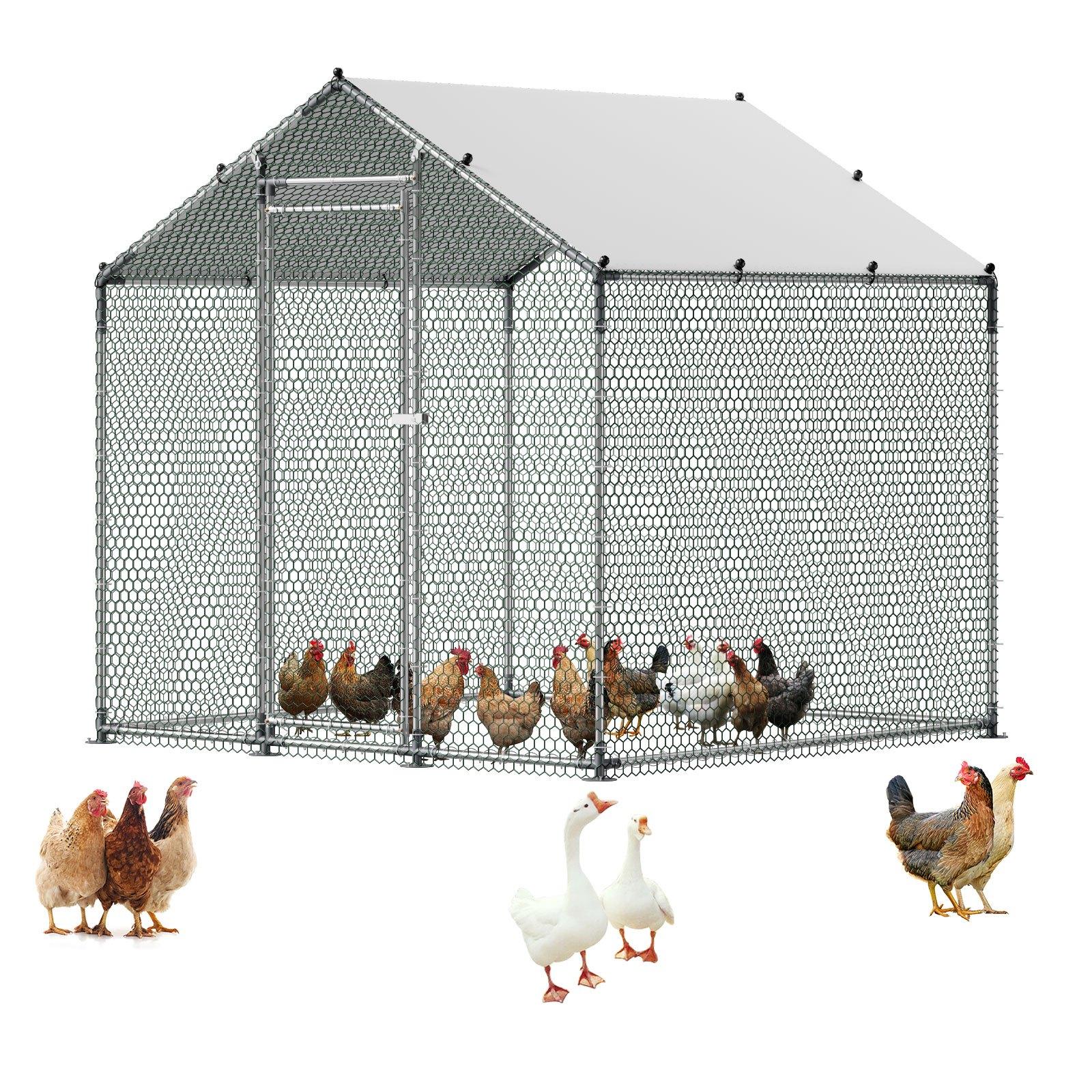 VEVOR Metāla vistu būris, 2x2x2m Liels