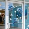 under The Sea Window Mermaid Animal Whale Clings Ocean Turtle Octopus Seahorse