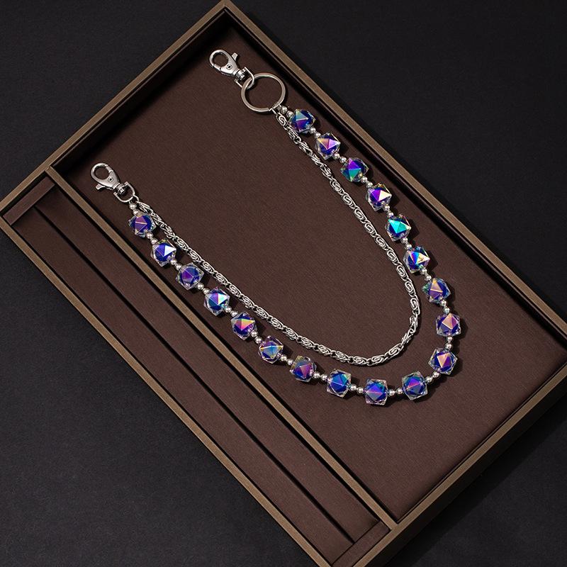 Color Dopamine Candy Color Waist Chain Macaron Color Pants Chain Trend Hip Hop Style Jeans Hanging Chain