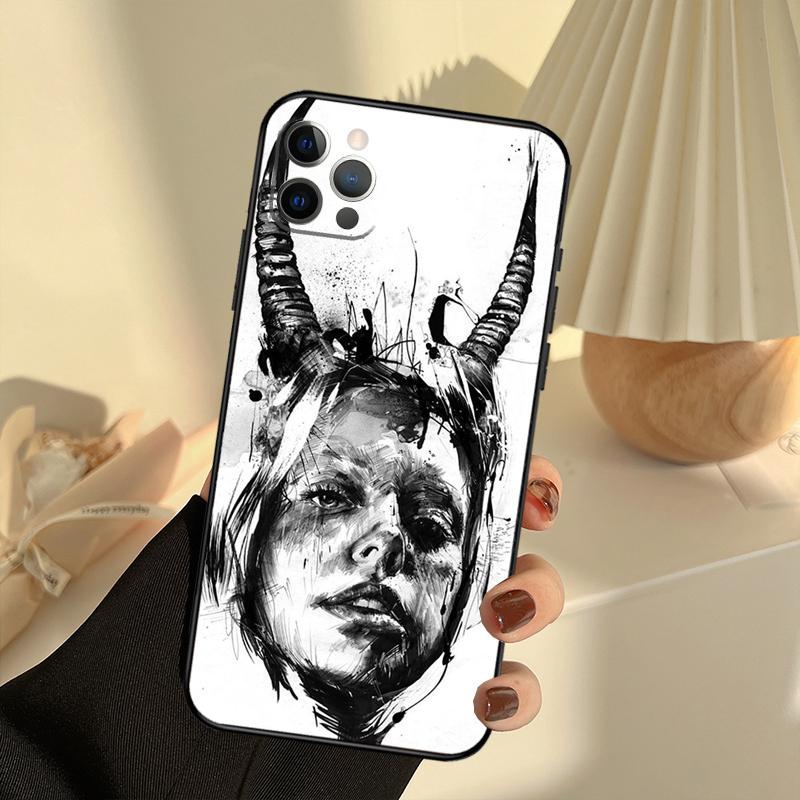 Devil Woman Phone Case For iPhone 16 14 13 12 11 15 17 Pro Max 13 mini 15 16 Plus 16e 17 Air Cover Funda