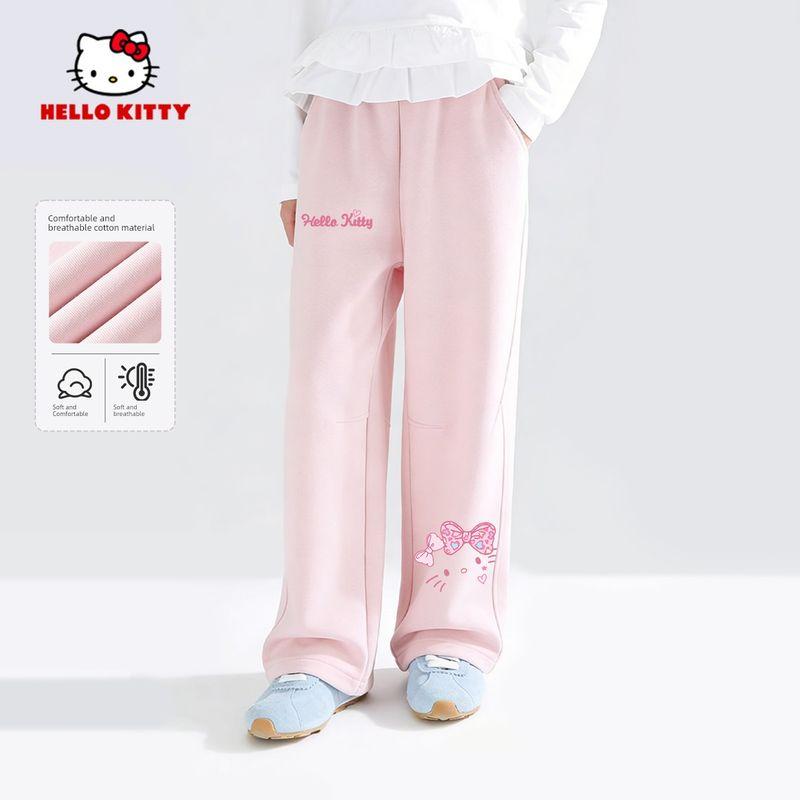 Hello Kitty Girls' Sweatpants Spring and Autumn Style Children's Trendy Pants Spring Girls' Carrot Pants Big Kids' Sweatpants