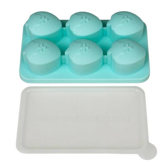 Silikon-Eiswürfelform mit Deckel, lebensmittelecht, leicht zu lösend, für Erdbeer- und Herzformen, auslaufsichere Gefrierform für Cocktails und Kaffee