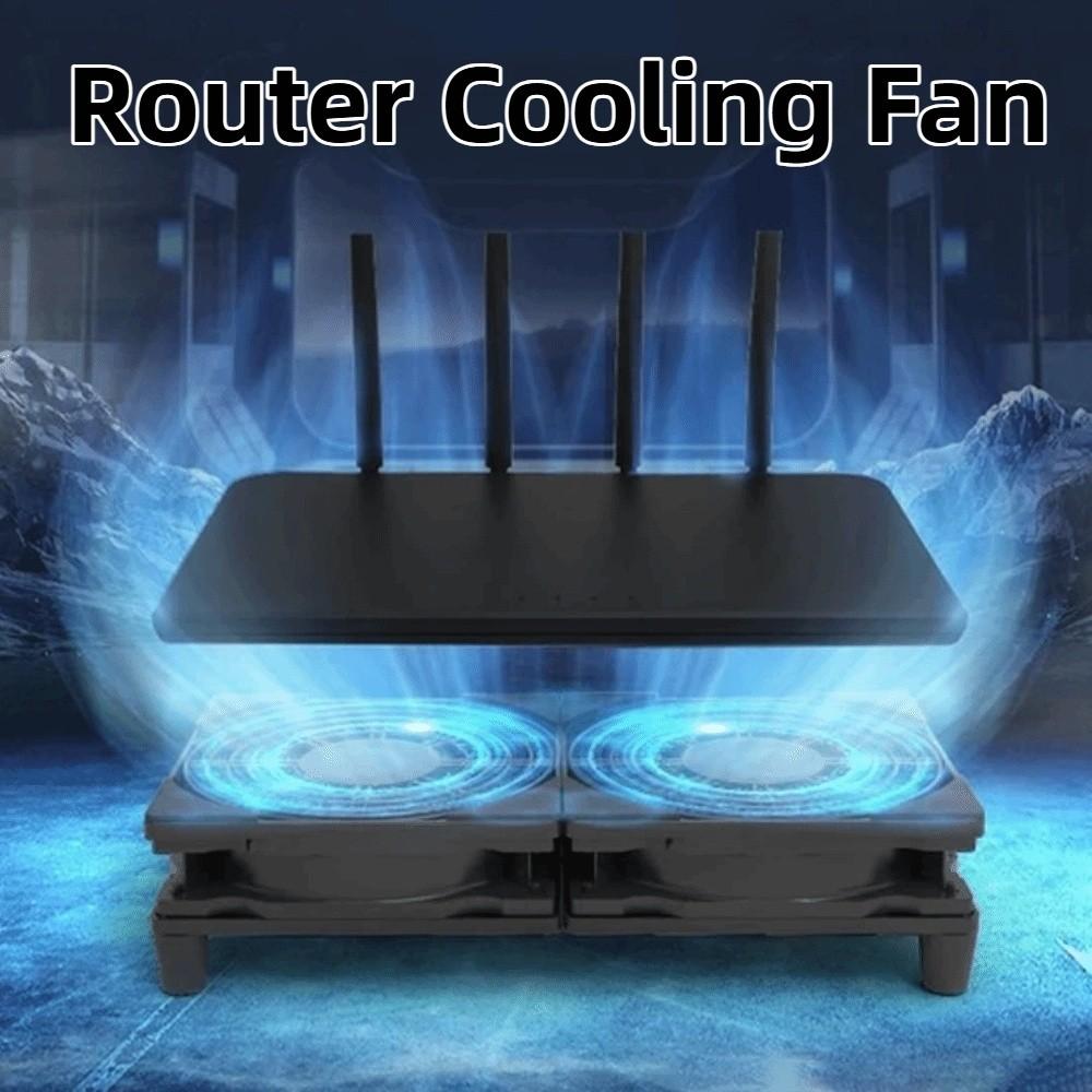 Dual Fans Router Cooling Stand DC 5V USB Radiator Base USB Powered Router Cooling Fan  PC Cooling