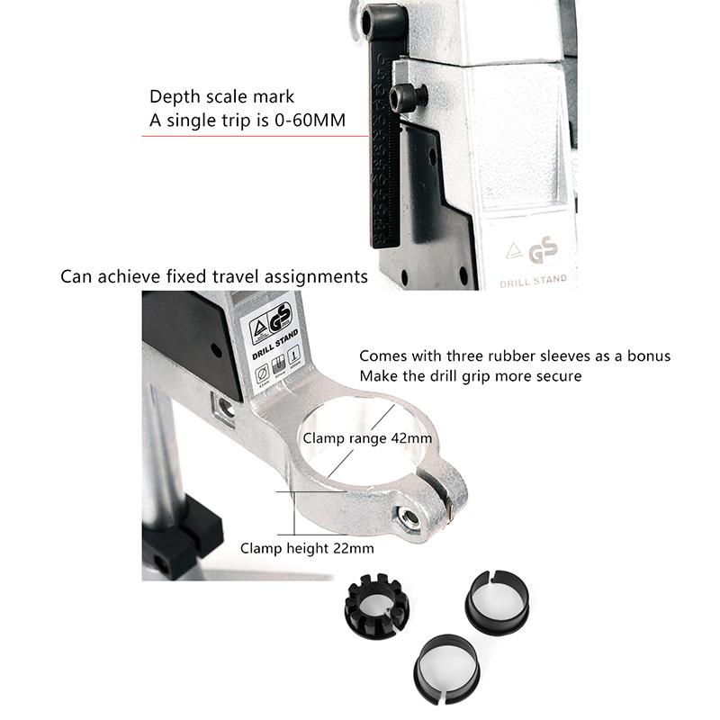 Bench Drill Holder Single-Head Electric Drill Base Frame Multifunctional Aluminum Alloy Power Grinder Accessories