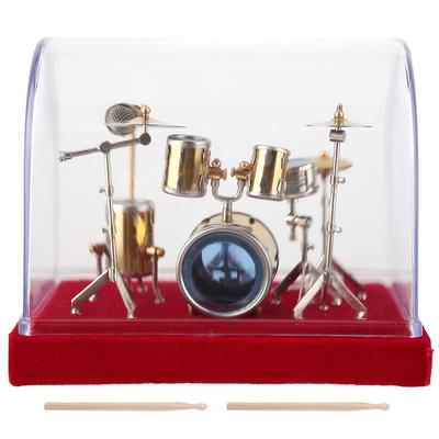 Instrumento Musical en Miniatura Modelo de Batería Exhibición Mini Adornos Artesanía Decoración para el Hogar (14cm)