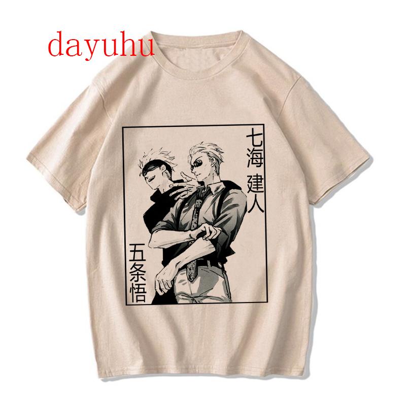 Harajuku Tshirt Unisexga Japanese Anime Jujutsu Kaisen T Shirt Gojo Satoru Tops Yuji Itadori Graphic Tees Cool Unisex Tshirt