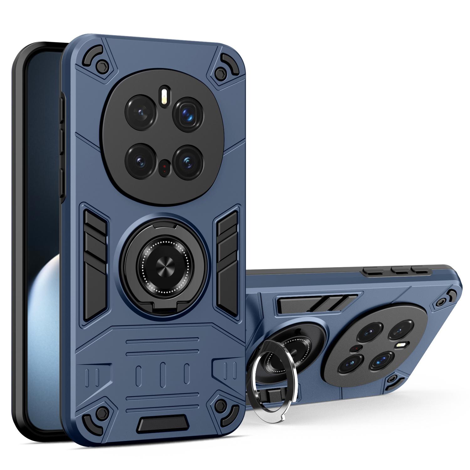 

For Honor Magic7 Pro 5G Case with Ring Holder Kickstand PC + TPU Anti-Fall Phone Cover