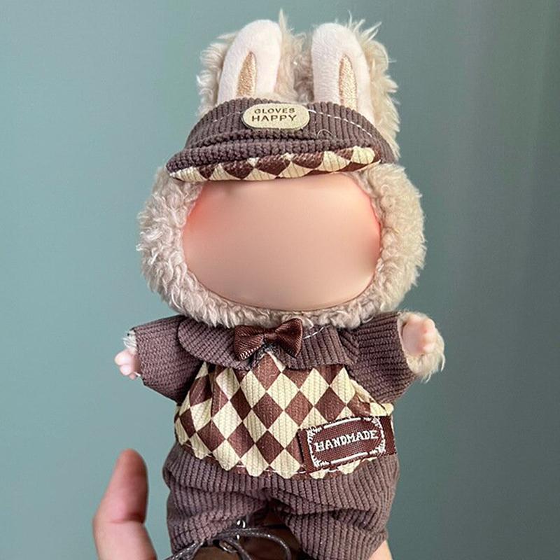 Plush Toy Clothes Set For 17Cm Plush Vinyl  Stylish Outfit Clothes Sports Leisure Suit  Outfit Accessories