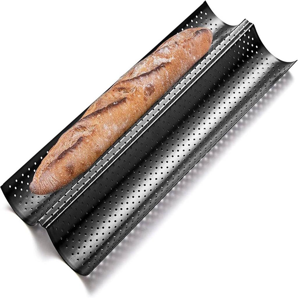Baguette Pan French Bread Baking Mould Bakeware Groove Waves Mold 2/3/4 Loaves Loaf Bake Mold Baguette Tray Baking Tool