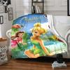1pc Tinker Bells Fairy Adventure Flannel Blanket,Ultra Soft Warm Plush Throw for Home Bedroom Bed Sofa Cover Camping Picnic gift Y7242