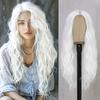 Long Curly Wig Middle Part Corn Perm Cosplay High Temperature Fiber